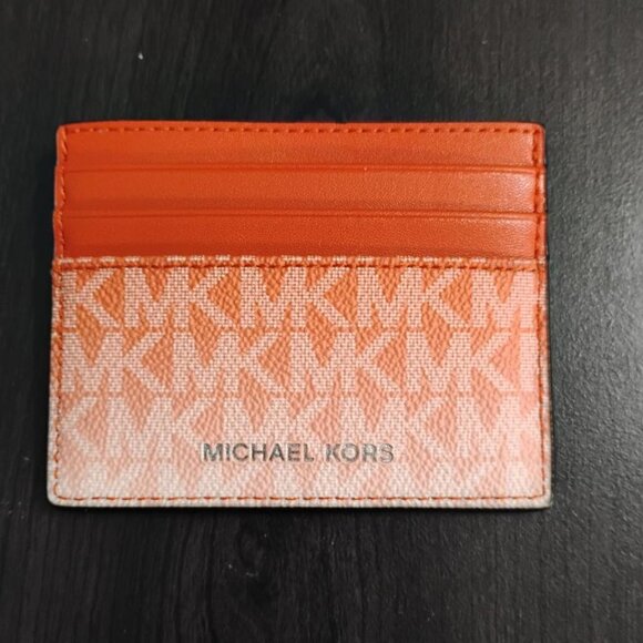 Michael Kors Cooper Ombre Logo Tall Card Case NWT - Picture 1 of 8